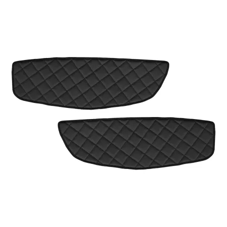 for MAN TGX 2007+ 2 pcs Black Door Panel Mats Thick Eco Leather