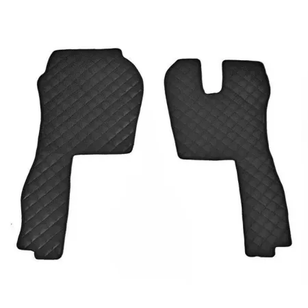 for Scania R 2004-2009 RHD Black Eco Leather Floor Mats