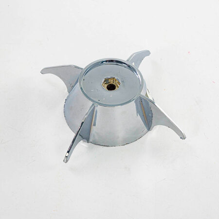 4 Pieces Wheel Rim Furbelow Decorations - Chrome ABS Plastic with 8mm Metal Thread Center