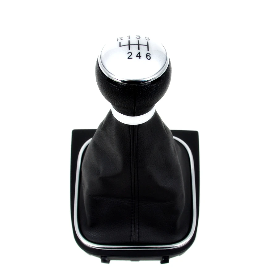 6-Speed Gear Shift Knob+Gaiter+Base for VW Golf MK5