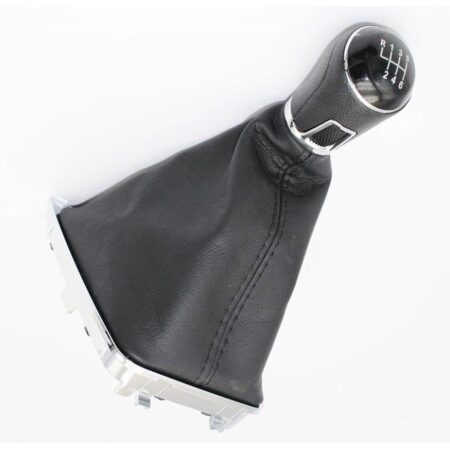 Black Gear Shift Knob + Gaiter for VW Golf 7 MK7 GTI GTD TDI Variant (2013–2017). 6-Speed Manual, Left-Hand Drive, OEM Replacement