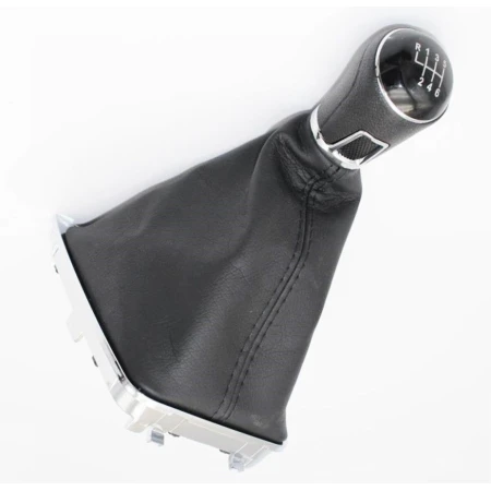Black Gear Shift Knob + Gaiter for VW Golf 7 MK7 GTI GTD TDI Variant (2013–2017). 6-Speed Manual, Left-Hand Drive, OEM Replacement