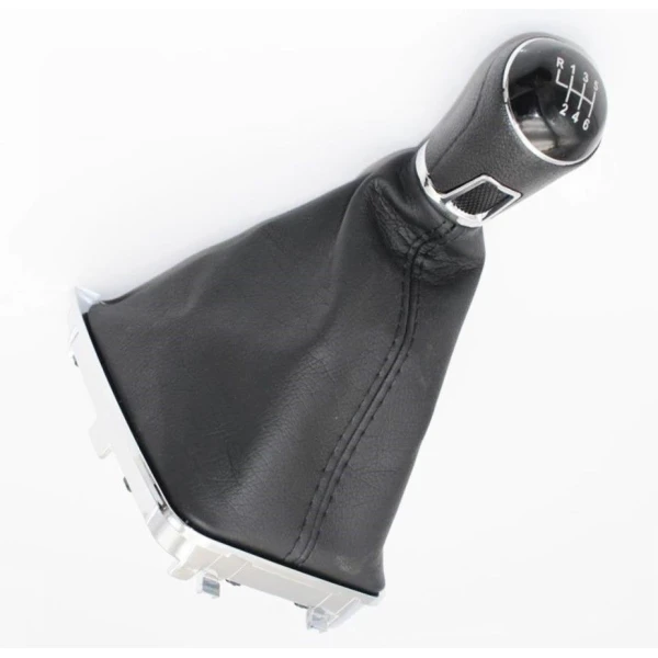 Black Gear Shift Knob + Gaiter for VW Golf 7 MK7 GTI GTD TDI Variant (2013–2017). 6-Speed Manual, Left-Hand Drive, OEM Replacement