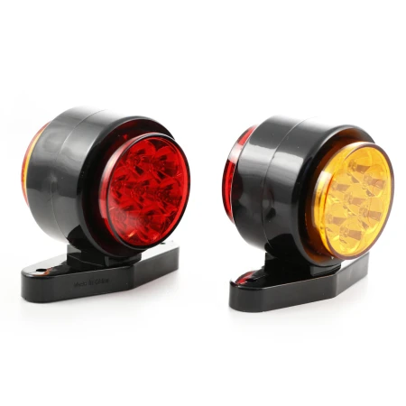High Quality Amber-Red LED Marker Lights – Set of 2 Side Position Lamps, DOT SE-Approved, Waterproof, 12V. FREE Delivery for UK mainland!