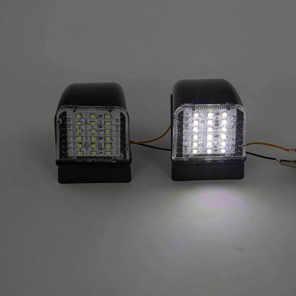 2 pcs White Front Roof Marker Lights 18 SMD LED Lamps for Volvo FL FH FH12