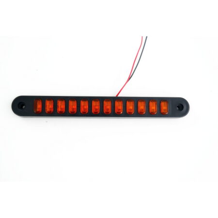 High Quality 2 pcs Amber LED Neon Long Marker Lights with Black Rubber Base – Waterproof, 12V - 24V, IP67. FREE Delivery for UK mainland!