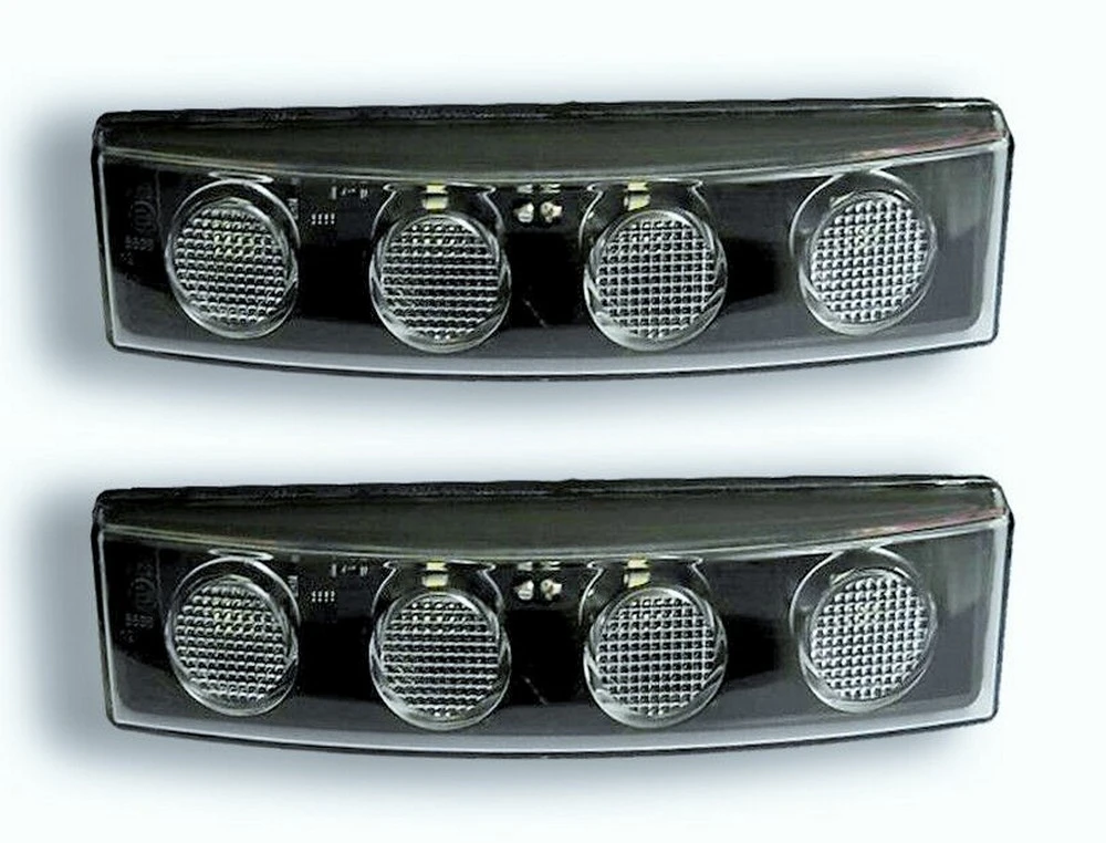 2 pcs White Sun Visor Marker Lights for Scania Trucks – LED Front visor Lamps, E-marked