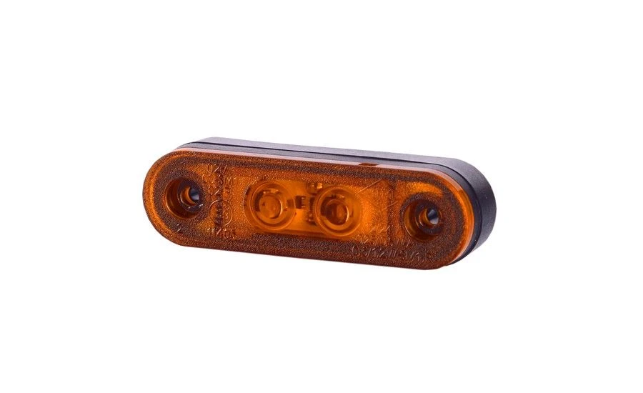 2pcs 12V-24V Amber Flush Fit Led Side Marker Lights Lamps E-marked
