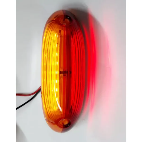 High Quality 2 pcs Vertical Side Marker Lights - 2x LED Red-Amber Outline Lamps for 24V Vehicles. FREE Delivery for UK mainland!