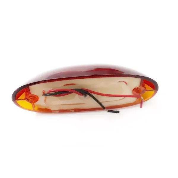 High Quality 2 pcs Vertical Side Marker Lights - 2x LED Red-Amber Outline Lamps for 24V Vehicles. FREE Delivery for UK mainland!