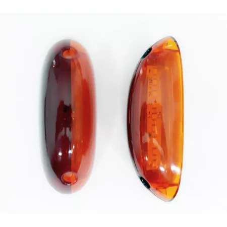 High Quality 2 pcs Vertical Side Marker Lights - 2x LED Red-Amber Outline Lamps for 24V Vehicles. FREE Delivery for UK mainland!