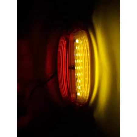 High Quality 2 pcs Vertical Side Marker Lights - 2x LED Red-Amber Outline Lamps for 24V Vehicles. FREE Delivery for UK mainland!