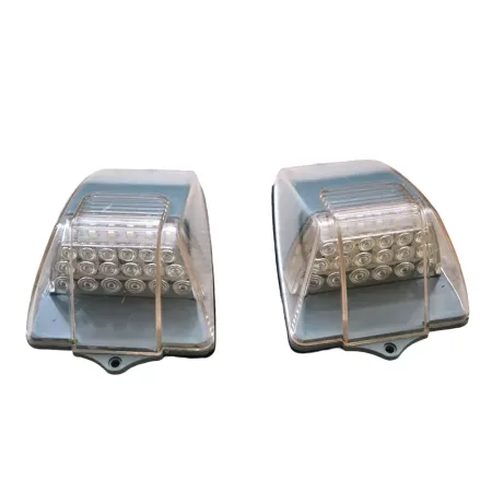 High Quality White Roof Front Marker Lights-2 pcs Clear LED Corner Cabin Lamps for 12V-24V for Lorry Bus Van Truck Camper. FREE Delivery