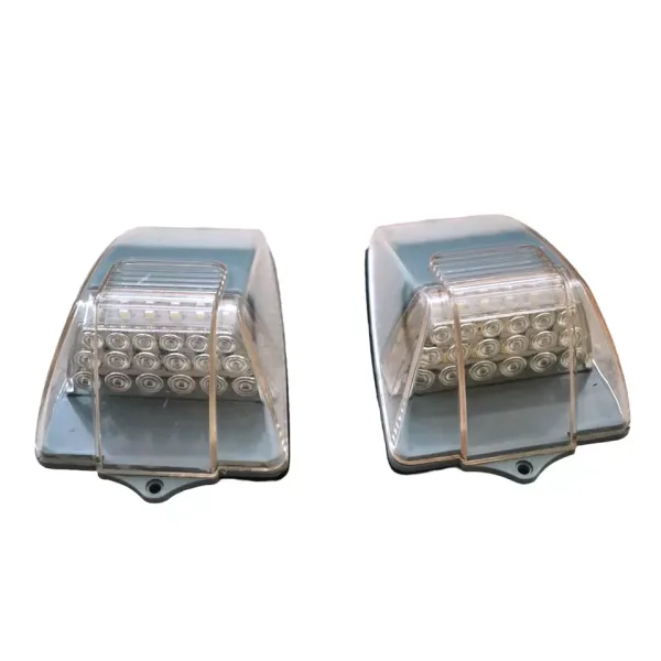 High Quality White Roof Front Marker Lights-2 pcs Clear LED Corner Cabin Lamps for 12V-24V for Lorry Bus Van Truck Camper. FREE Delivery