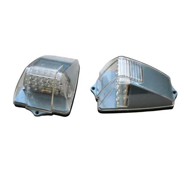 High Quality White Roof Front Marker Lights-2 pcs Clear LED Corner Cabin Lamps for 12V-24V for Lorry Bus Van Truck Camper. FREE Delivery