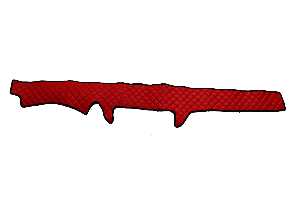 Red Eco Leather Dashboard Mat for Iveco Stralis 430 2004-2008