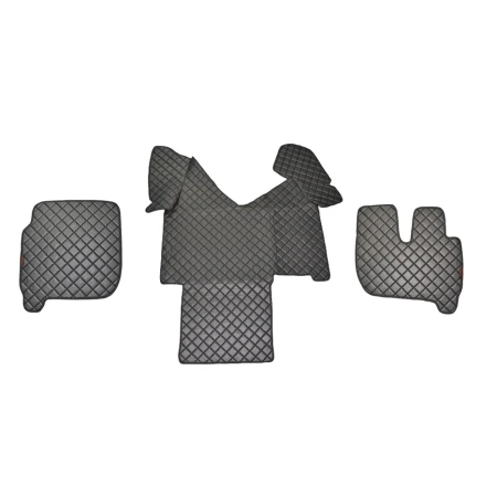 for Iveco Stralis 2003-2013 Automatic Right Black Eco Leather Truck Floor Mats