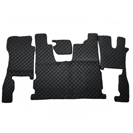 For Scania R Truck Cab Mats -  Premium Eco Leather Floor Mats for Scania R 2016+ Right-Hand Drive (RHD)