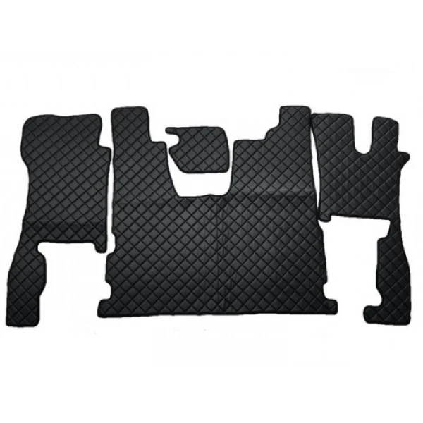 For Scania R Truck Cab Mats -  Premium Eco Leather Floor Mats for Scania R 2016+ Right-Hand Drive (RHD)