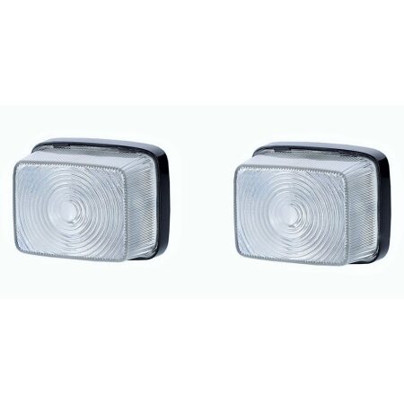 Front Indicator Lights for Trucks, Lorries, Buses, Pick-Ups, and Trailers – 2x White Lights – E-Marked, CE-Approved, and MOT Compliant