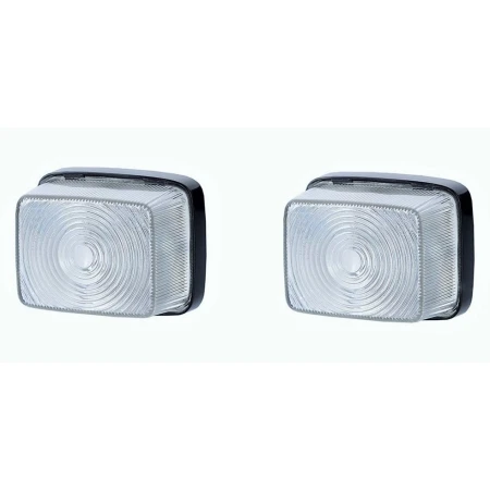 Front Indicator Lights for Trucks, Lorries, Buses, Pick-Ups, and Trailers – 2x White Lights – E-Marked, CE-Approved, and MOT Compliant