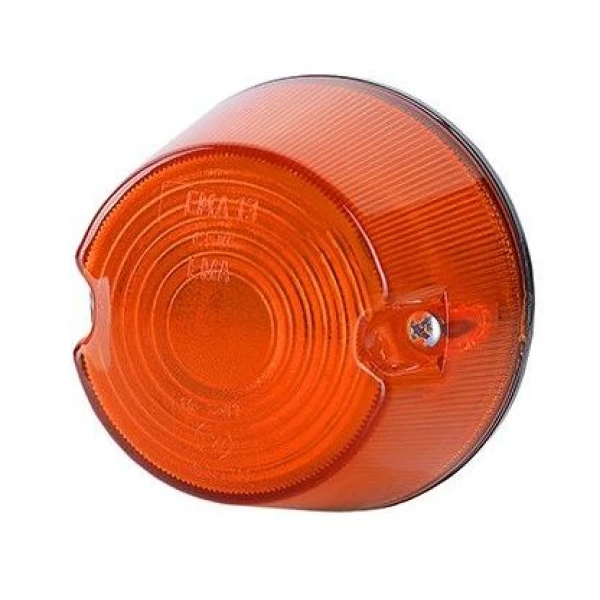 2pcs Round Amber Turn Signals Lights Orange Indicator Winker Lamps 12V - 24V Truck Van Bus Tractor Lorry