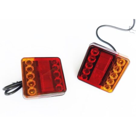 High Quality 2 pcs 12V Rear Tail Lights for Trailers, Caravans, Trucks, Lorries-E-marked LED Lamps with 4 Funct. FREE Delivery for UK and EU.