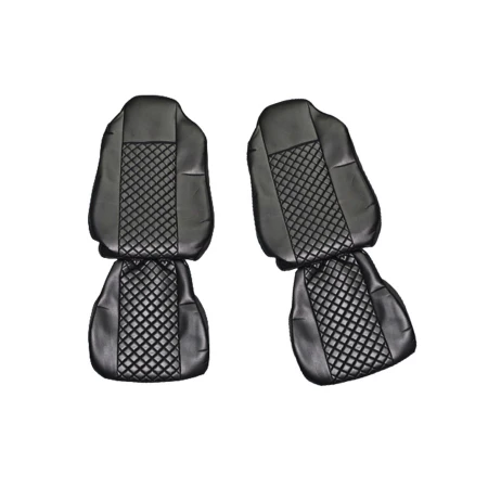Eco Leather Seat Covers for Iveco Stralis HiWay (2005-2019) – Black PU Leather, Breathable & Machine Washable