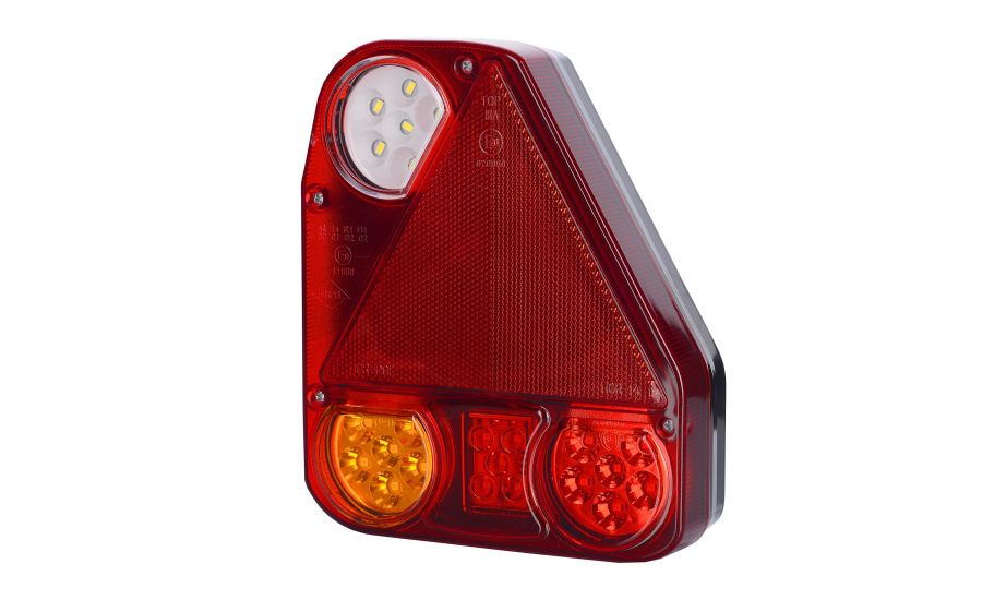 Left Rear Combination Light for Caravan, Motorhome & Trailer - E-Mark Approved, LED Tail, Brake, Indicator & Reverse Lights (12V/24V)