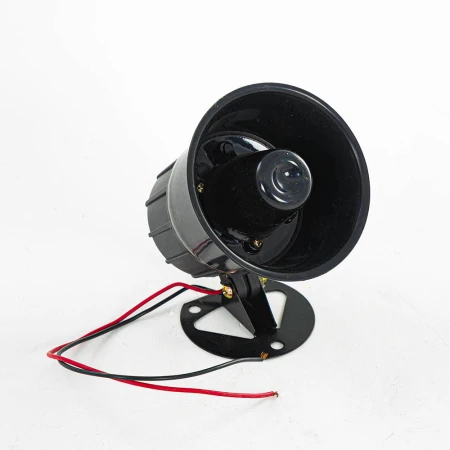 12V Warning Siren - High-Power Electronic Siren with 6 Emergency Sounds for Vehicles & Security Systems