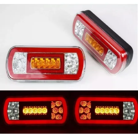 High Quality Neon Rear Tail Lights- 12V LED Stop Indicator Lamps, 5 Functions for Camper, Motorhome, Truck, etc. FREE Delivery for UK mainland