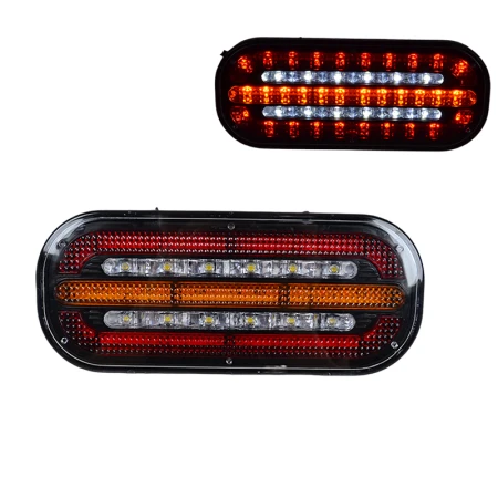 2 pcs 24V Neon Rear Tail Lights for Bus Trailer Truck Lorry 4 Functions