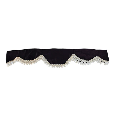 High Quality Front Window Black Curtain Plush Velvet Sun Visor with White Tassels for MAN Trucks. FREE Delivery for UK and Europe!