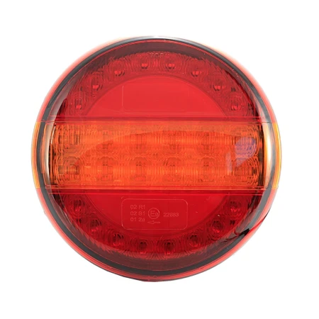 Set of 2 pcs Rear Tail Hamburger Lights - E9 Marked LED Neon Tail Lamps for Truck, Lorry, Van Camper, Tractor