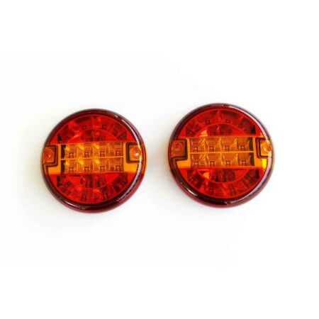 High Quality LED Rear Tail Lights- E-marked, 12V-24V, Red-Amber Tail Lamps for Truck, Trailer, Camper, Van, etc. FREE Delivery for UK mainland!
