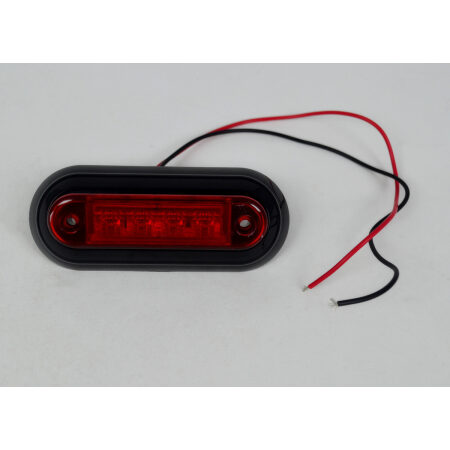 2X 12V RED 4 LEDs Rear Side Marker Lights for Trailers Chassis Caravans Pickups Vans