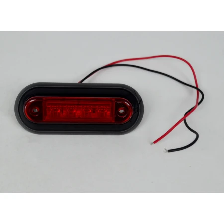 2X 12V RED 4 LEDs Rear Side Marker Lights for Trailers Chassis Caravans Pickups Vans