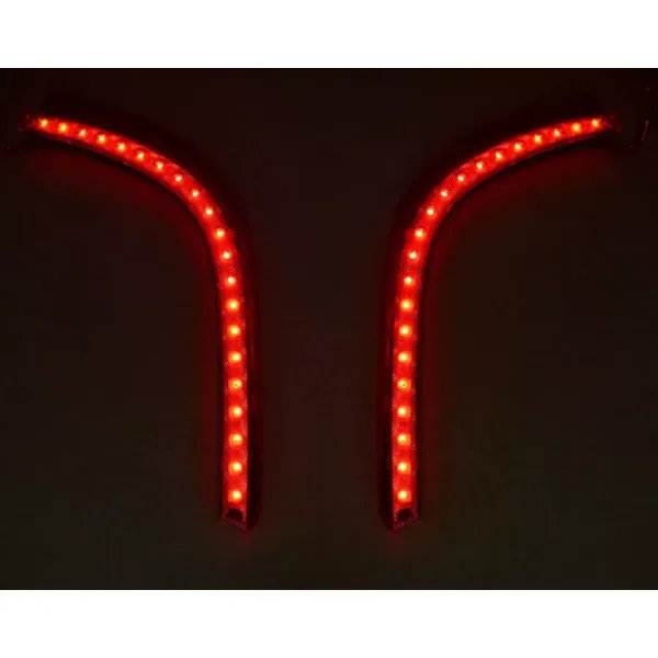 High Quality LED DRL Indicators - 2x Unique Red 24V LED Day Running Lamps for Mercedes Axor Lorry. FREE Delivery for UK mainland!