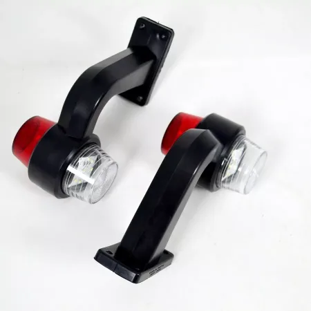 High Quality Stalk Marker Lights – 2x LED Side Position Lamps, Red & White, Shockproof & Waterproof, 12V - 24V