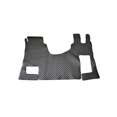 Black Anti Slip Eco Leather Floor Mats for Mercedes Actros MP4 Automatic Right Hand Drive