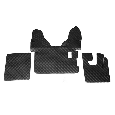 for DAF XF 105 Manual Gear Trucks RHD Black Eco Leather Floor Mats