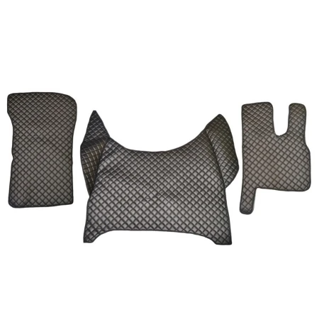 for DAF XF 2021+ RHD Black Eco Leather Floor Mats + Engine Cover