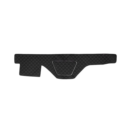 Black Eco Leather Dash Panel Mats for DAF XF 105 Right Hand Drive Trucks