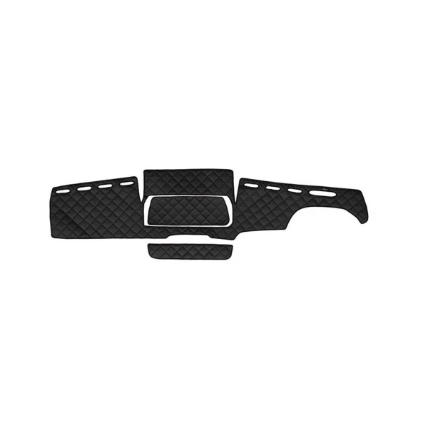 for MAN TGX 2007-2019 trucks RHD Black Dashboard Panel Mats Covers
