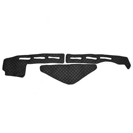 for RHD Renault T with sensor 2014 - 2021 Black Eco Leather Dashboard Mats Covers