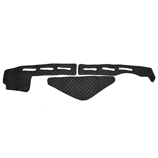 for RHD Renault T with sensor 2014 - 2021 Black Eco Leather Dashboard Mats Covers