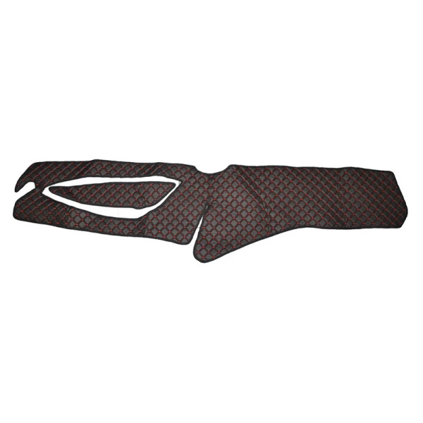 Deluxe Anti Slip Black with Red Dashboard Panel Mats for Scania R 2016+ NextGen RHD