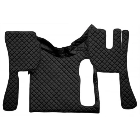 Black Eco Leather Cab Mats for VOLVO FH floor mats 2002-2012 trucks Manual RHD