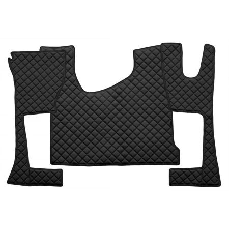 for Actros MP4 2011-2019 Auto RHD Black Eco Leather Floor Mats Cab Truck Mats