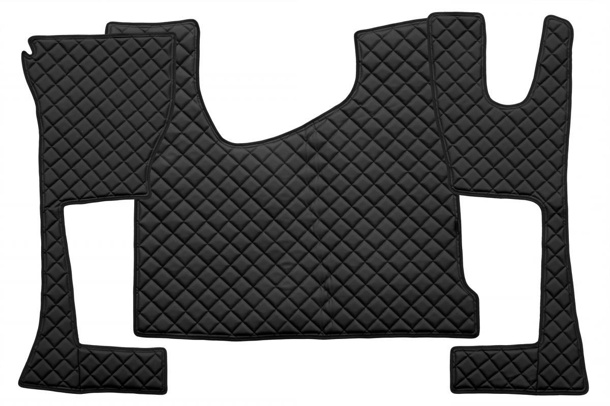 for Actros MP4 2011-2019 Auto RHD Black Eco Leather Floor Mats Cab Truck Mats